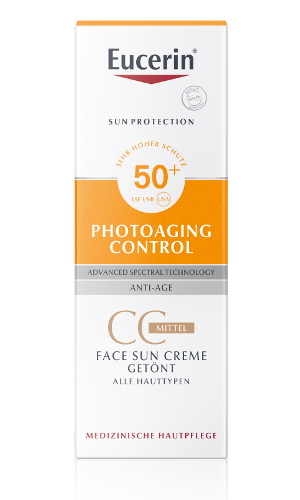 EUCERIN Sun CC Creme getönt mittel LSF 50+